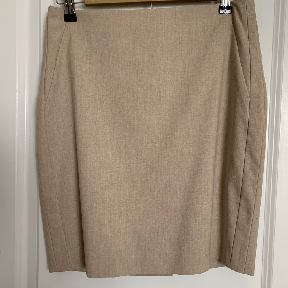 Cream pencil skirt